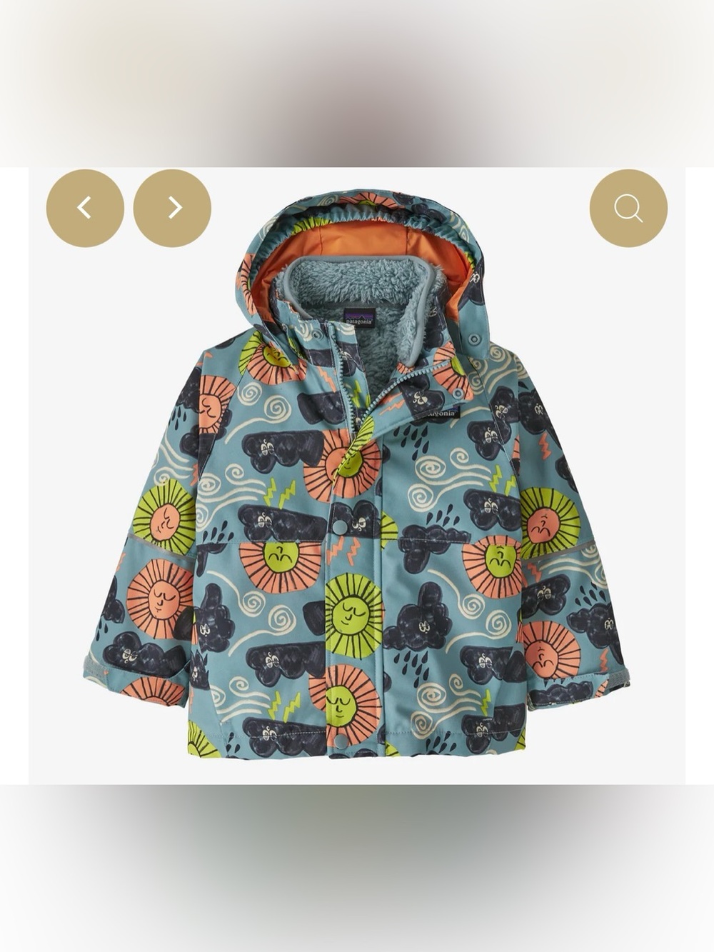 Patagonia Baby All Seasons 3-in-1 Jacket Forces of Nature: Thermal Blue
